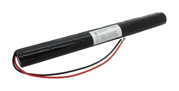 Batterie éclairage de secours NiCd 7.2V 1800mAh L1x6 Sub-C avec câble 200mm d'un côté