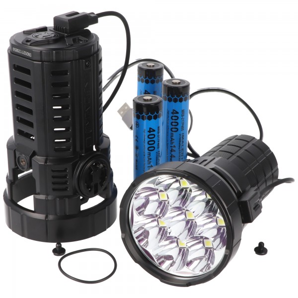 Lampe de poche LED Imalent RS50 avec 20 000 lumens, portée 1 160 mètres, y compris 3x 21700 batteries Li-Ion
