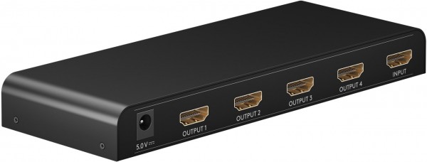 Répartiteur Goobay HDMI™ 1 à 4 (4K @ 30 Hz) - divise le signal d'entrée 1x HDMI™ en 4x sorties HDMI™