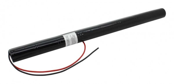 Batterie éclairage de secours NiCd 9.6V 1800mAh L1x8 Sub-C avec câble 200mm d'un côté