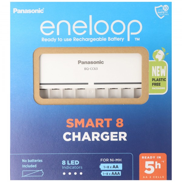 eneloop bk-4mcc 8 pièces, 8x chargeur rapide et AccuCell BatterieBox AAA / AA