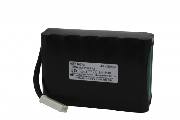 Batterie NiMH pour Nellcor N5500 / N5600 14.4 V 4.0 Ah conforme aux normes CE
