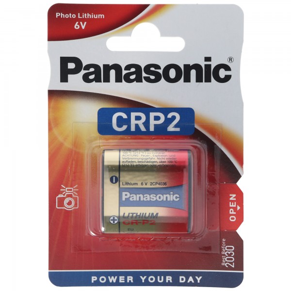 Batterie photo Panasonic CR-P2 CR-P2P, CRP2P, CR-P2PEP, 6 volts