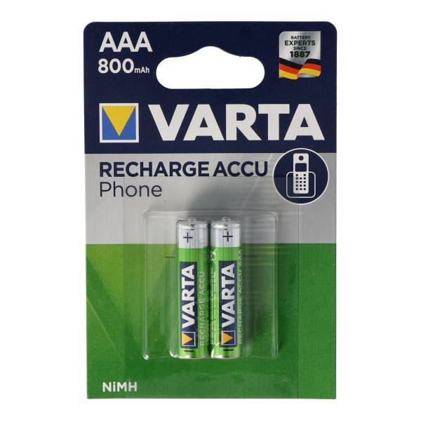 Batterie de téléphone Varta T398 Micro / AAA 800mAh Paquet de 2