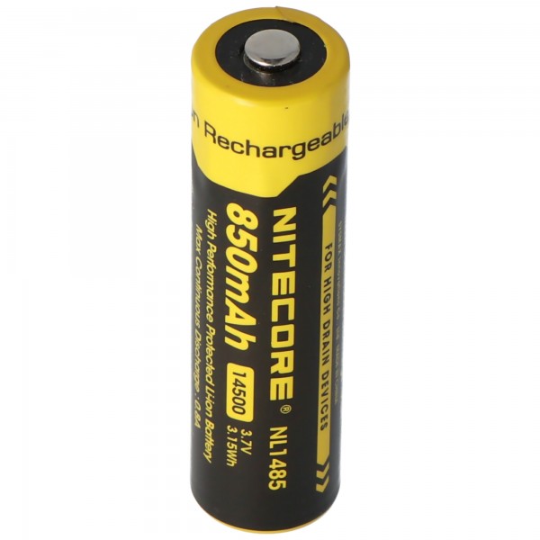 Nitecore 14500 - Batterie Li-Ion NL147 - 850mAh, 3.6V - 3.7V