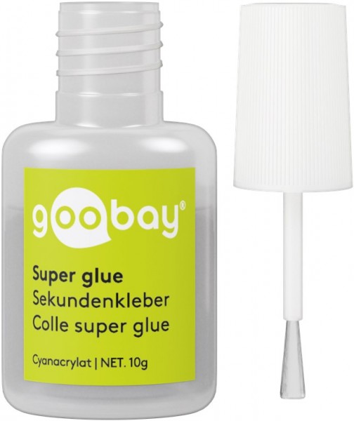 Goobay superglue 10 g - convient à de nombreuses surfaces