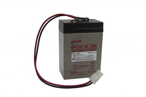 Batterie au plomb adaptée à la pompe d'alimentation Abbott Flexiflo Patrol conforme à la norme CE