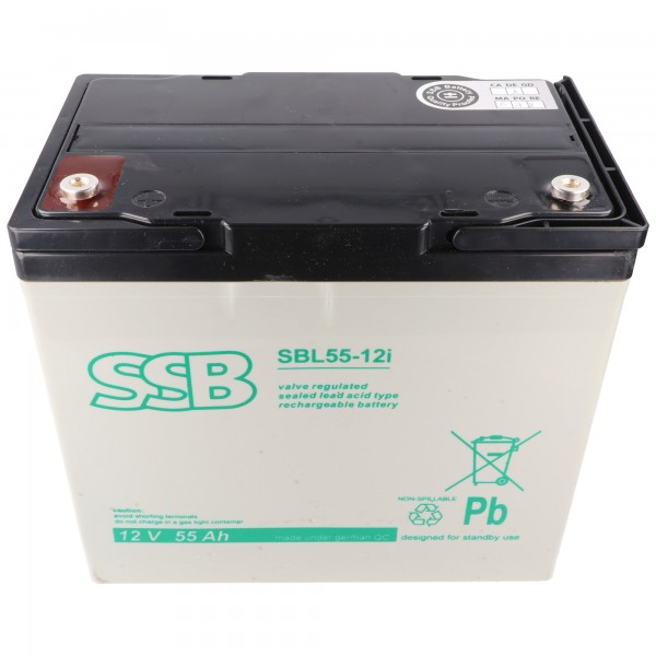 Batterie plomb SSB SBL55-12i 12V 55Ah Batterie plomb gel AGM