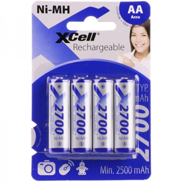 XCell NiMH batterie Mignon AA LR6 HR6 avec 2700mAh