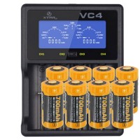 CR123 Batterie Li-ion de 3,7 volts, 8 pièces 760mAh et chargeur rapide, BatterieBox