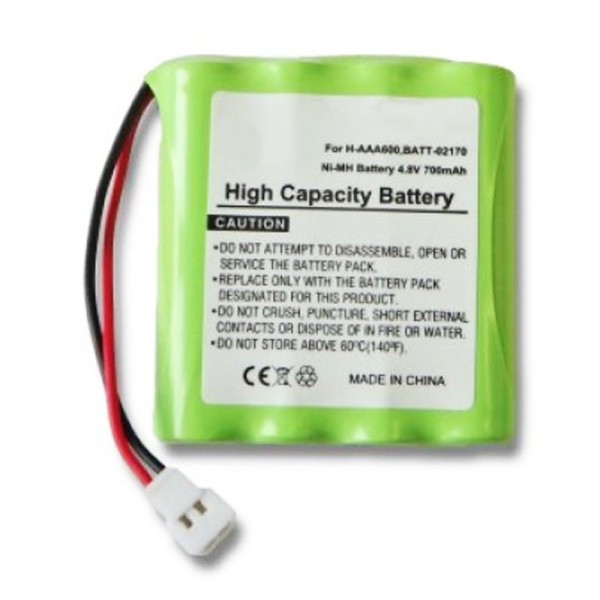 Batterie adaptéee pour la batterie Philips Philips A1507, SBC 468, SBC 468/91 Batterie H-AAA600, BATT-02170