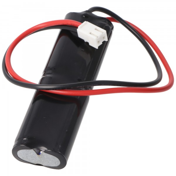 Éclairage de secours et de sécurité à batterie NC - taille AA avec connecteur JST VHR-2, 99,2x28x14,3mm