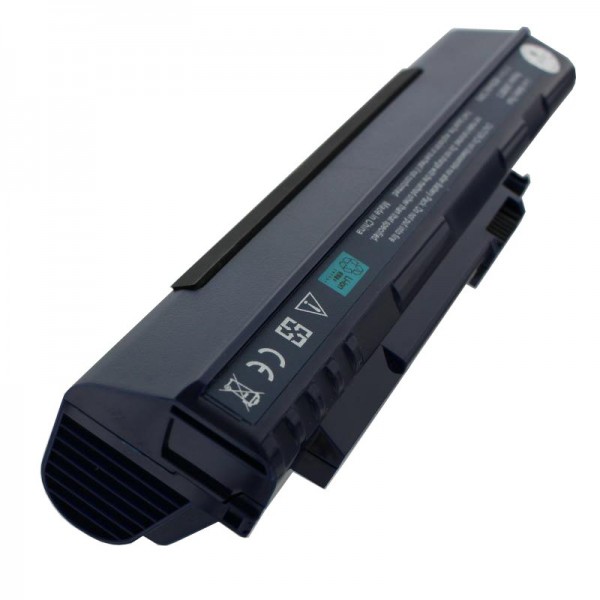 AccuCell batterie adaptéee pour Acer Aspire One 6600mAh noir / bleu foncé