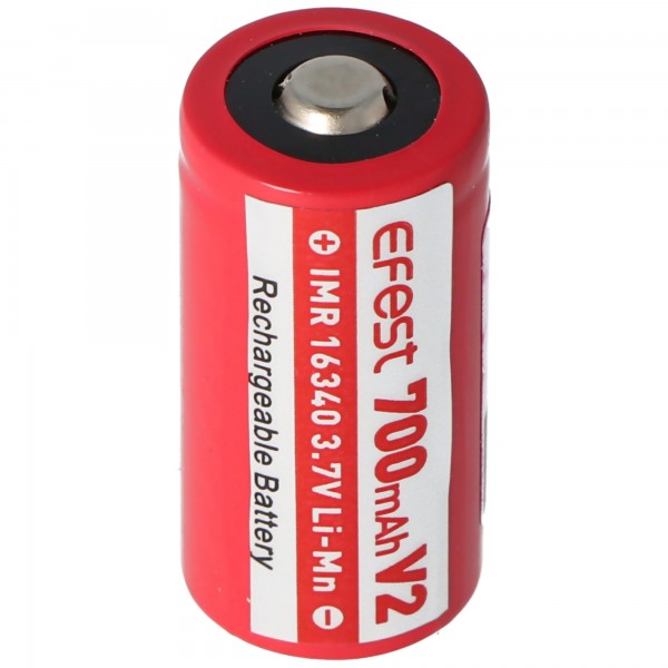 Efest IMR 16340 V2 700mAh 3.7V (pôle positif augmenté) batterie Li-ion