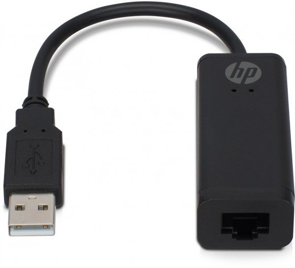 Adaptateur réseau HP - USB-A vers RJ45 femelle - Connectez votre Ultrabook à un réseau local câblé