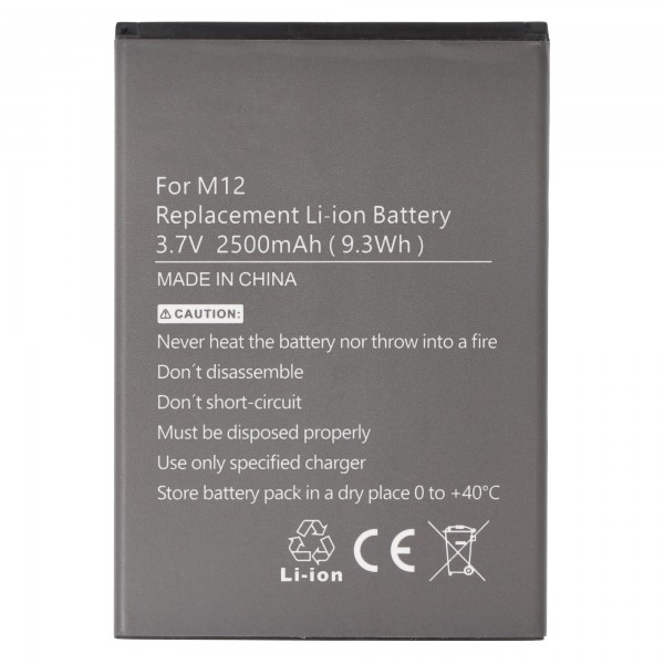 Batterie Li-Ion - 2500mAh (3.7V) pour téléphones portables, smartphones, téléphones tels que Timmy A003