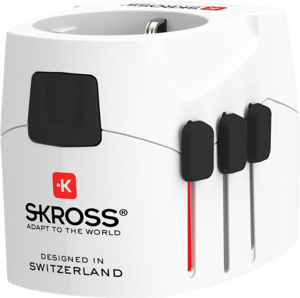 Skross Pro Light USB - convient aux appareils mis à la terre et non mis à la terre (2 broches et 3 broches) - ATTENTION PRISE DE TYPE F