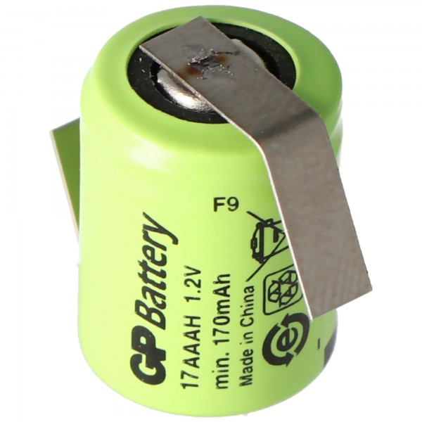 Batterie rechargeable GP 1 / 3AAA NiMH Taille 1/3 AAA 170mAh avec languette à souder en forme de Z
