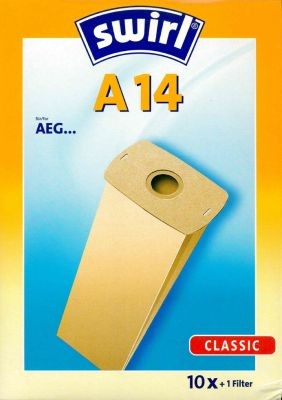 Sac pour aspirateur Swirl A14 Classic en papier spécial pour aspirateurs AEG