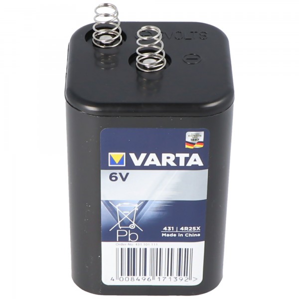 Bloc batterie Varta 431, type 4R25, batterie de lampe