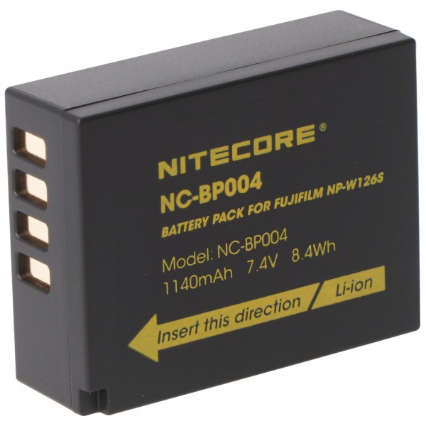 Batterie pour appareil photo Nitecore NP-W126S pour Fujifilm