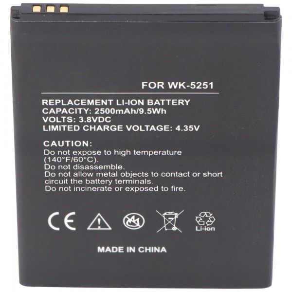 Batterie pour Wiko Pulp FAB 3G, pile Pulp FAB 4G 5251