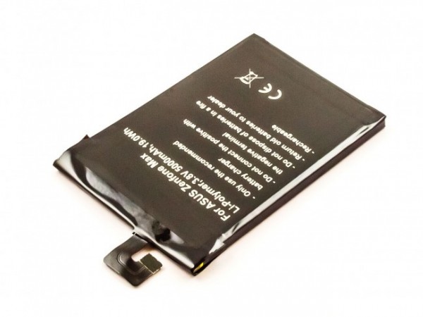 Batterie pour Asus Zenfone Max, Li-Polymer, 3.8V, 5000mAh, 19.0Wh, intégrée, sans outil