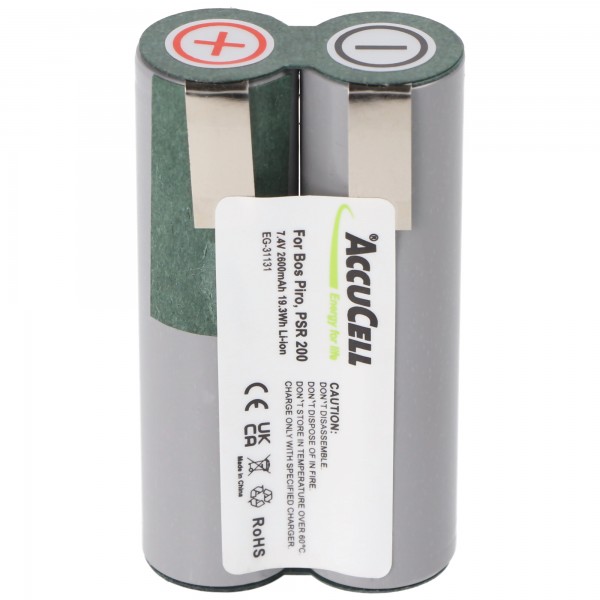 Batterie pour Bosch Piro, PSR 200, Li-ion, 7,4V, 2600mAh, 19,3Wh