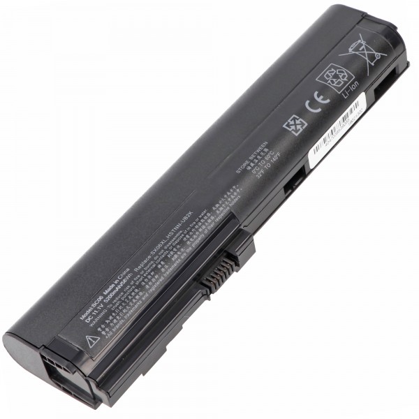 Batterie pour HP EliteBook 2560p, Li-ion, 11.1V, 5200mAh, 57W, noir
