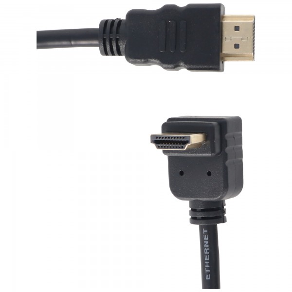 Câble HDMI ™ haute vitesse avec connecteur à 270 degrés, câble HDMI avec Ethernet