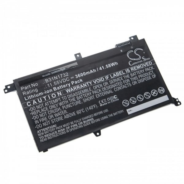 Batterie pour ordinateur portable 3600mAh 11.55V Li-Ion en remplacement pour Asus 0B200-02960000, 0B200-02960400, B31N1732