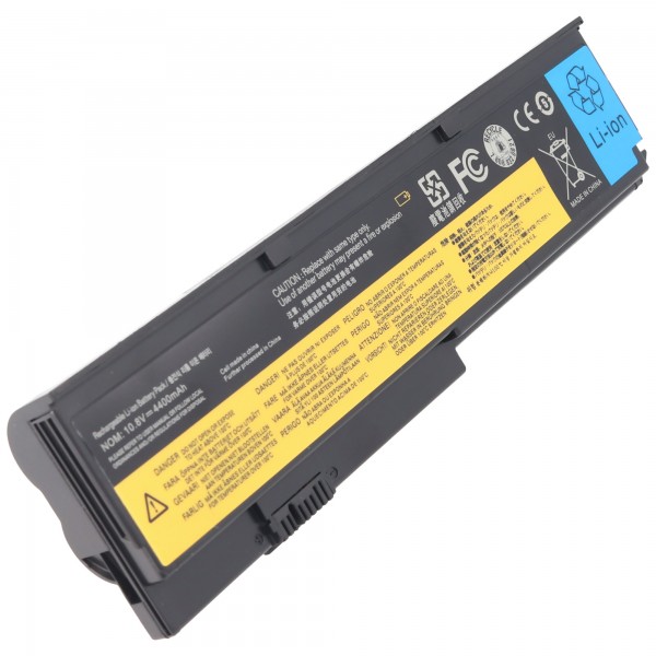 Batterie pour Lenovo ThinkPad X200, Li-ion, 10.8V, 4400mAh, 47.5Wh, noir