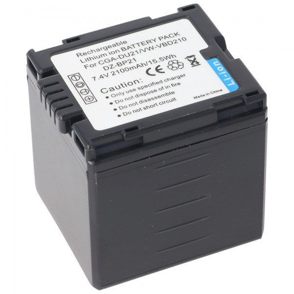 AccuCell batterie adaptéee pour Panasonic CGA-DU21 batterie VW-VBD210
