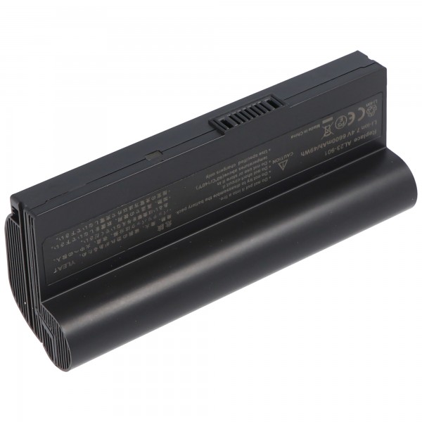 Batterie AccuCell pour Asus Eee PC 901, 6600mAh noir
