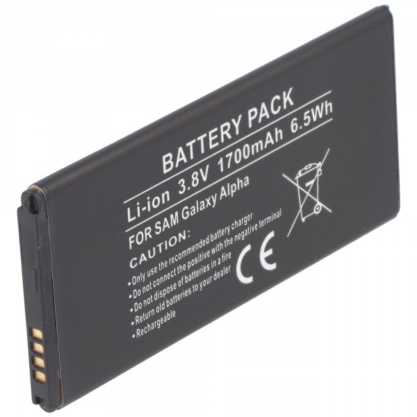 Galaxy ALPHA Battery EB-BG850G en réplique de la batterie AccuCell avec 1700mAh