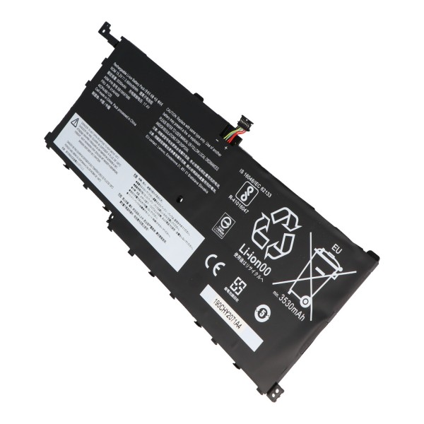 Batterie pour Lenovo ThinkPad X1 Carbon 2016, 00HW028, Li-Polymer, 15.2V, 3200mAh, 48.6Wh, intégrée