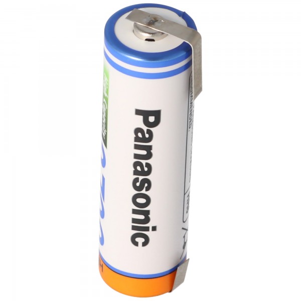Batterie rechargeable HR-3U 2700mAh Panasonic Mignon AA NiMH avec cosse à souder en forme de U