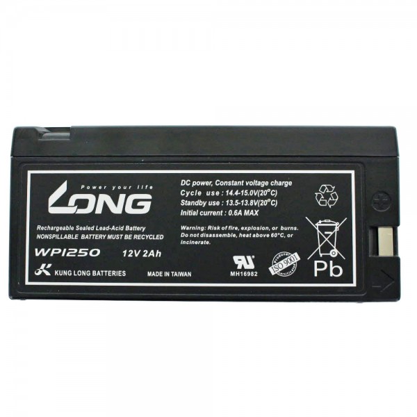 Kung Long WP1250 batterie au plomb 12 volts 2.0Ah avec contact à pression