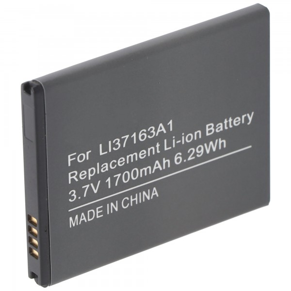 Batterie compatible avec la batterie Medion MD98332 de 3.7 volts et 1700mAh, 6.29Wh